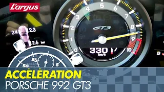 0-330 : Porsche 911 GT3 (992) ACCELERATION & TOP SPEED !