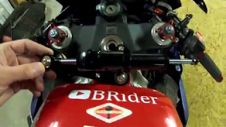 Установка рулевого демпфера с AliExpress на спортбайк Honda CBR929RR.