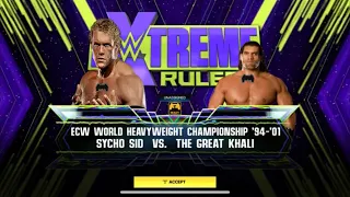 Sycho Sid Vs The Great Kahli wwe 2k23