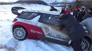 Loeb out of road during test for Monte-Carlo 2015 [HD]