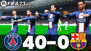 FIFA 23 - MESSI, RONALDO, MBAPPE, NEYMAR, ALL STARS | PSG 40-0 FC BARCELONA | UCL FINAL