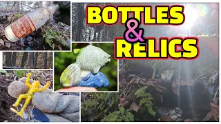 💥 2024 Bottle Digging Dump Digging #33 💥 ACL Soda Bottles Marbles Toys Red Rose Tea Wade Figurines ©