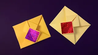 Оригами конвертик из листа бумаги А4 • Подарочный конверт без клея • Origami Envelope DIY