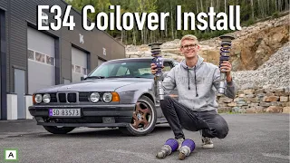 How To Install E39 Coilovers on your E34?! Cheapest option