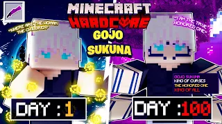 I Played Minecraft Jujutsu Kaisen As Sukuna In Gojo's Body For 100 DAYS… This Is What Happened