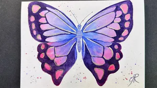 Paint a Butterfly Art Card with Watercolours!