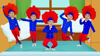 Five Little Monkeys | Kids Songs and Nursery Rhymes | Dominoki