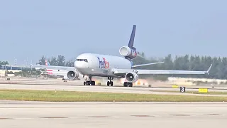 "Epic Aircraft's Takeoff: Boeing 767-3, 777 & MD-11F at Miami International Airport"