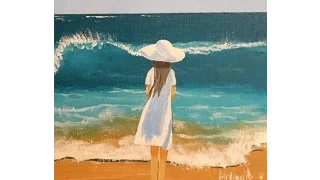 #99. Girl on the beach "Acrylic"