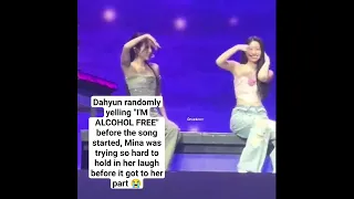 Dahyun randomly yelling "I'M ALCOHOL FREE" #twice #alcoholfree #dahyuntwice #dahyun #kimdahyun