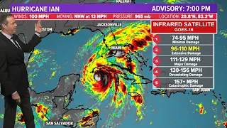 Tracking Hurricane Ian: Rapid intensification brings winds up to 100 mph