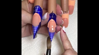 Acrylic sculpted stiletto nail by Hilary Dawn Herrera