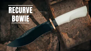 Dark RECURVE BOWIE - Knife Making