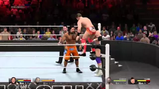 ROYAL RUMBLE 2015 THE USO'S VS MIZDOW FOR THE TAG TEAM CHAMPIONSHIP ( WWE2K15 PREDICATIONS)