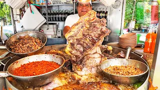 BANQUETE EXTREMO en la CALLE 😮🇲🇽 SUADERO, CHILAQUILES y PARRILLADA + 9 Horas Tour de Comida Mexicana