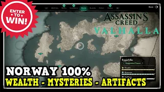 Assassin's Creed Valhalla Norway All Collectibles (Wealth, Mysteries, Artifacts)