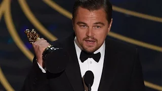 LEO DICAPRIO FINALLY WINS HIS FIRST OSCAR