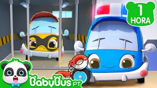 Finge Brincar de Ser Policial e Ladrão |1 HORA DE BABYBUS | Músicas Infantis em Português