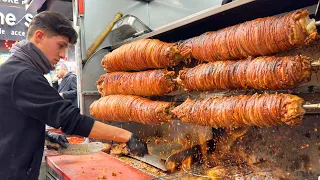 100 Giant Kokorec Every Day! Amazingly Delicious Turkish Street Food