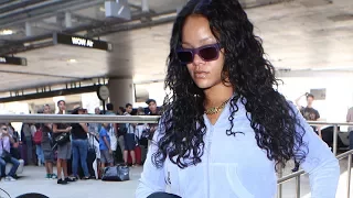 Pop Icon Rihanna The Center Of Attention At LAX