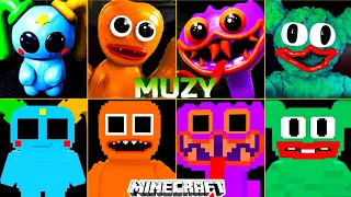 MUZY ALL JUMPSCARES VS MINECRAFT || ALL NEW JUMPSCARES MUZY VS MINECRAFT