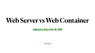 4. Web Server vs Web Container