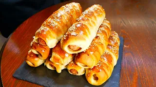 КАК В ДЕТСТВЕ! / СОСИСКИ В ТЕСТЕ Рецепт теста самый простой Sausages in Dough