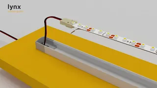 How to install an LED strip with an aluminium profile on the surface of a piece of furniture