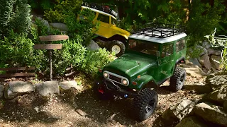 Spring trial on the "RC Dolina" track | #ECX Barrage 2 with #Tamiya Toyota #FJ40 body | crawler RC