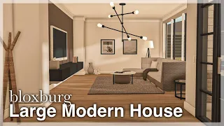 Bloxburg - Large Modern House Speedbuild (interior + full tour)