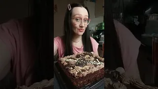 Сладкий Мукбанг😋Назад в СССР♥️Ленинградский торт🍰Такая вкуснота💥 #mukbang #мукбанг #еда