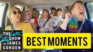 JAMES CORDEN BEST CARPOOL KARAOKE COMPILATION FT. BTS,ONE DIRECTION, CHRIS MARTIN, SIA ETC.....