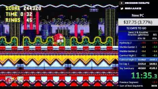 Sonic 3 & Knuckles - Knuckles glitchless speed run [39:46 RTA-TB]