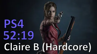 Resident Evil 2: Claire B Hardcore S+ Speedrun (PS4 Pro) - 52:19 IGT