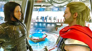 Bucky Barnes and Thor Unique Dialogue in Marvel's Avengers Game Winter Soldier DLC