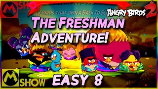 Angry Birds 2 The Freshman Adventure Level 8🐧Back To School Hat 플래시맨 어드벤처 모험 앵그리버드2 모자 AB2〽️엠쇼 Mshow