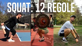 Le 12 regole per lo squat dal corpo libero al bilancere