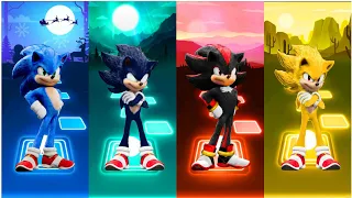 Sonic vs Dark Sonic vs Shadow vs Super Sonic | Tiles Hop EDM Rush