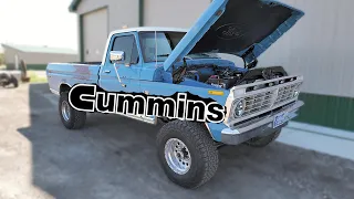 1973 FORD F250 WITH A 12 VALVE CUMMINS!