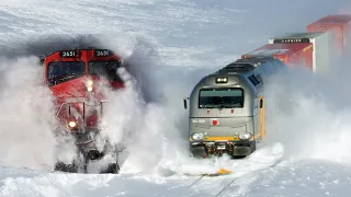 Funniest Trains Moving Through Snow - Epic Compilation