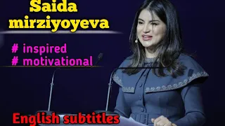 Motivational speech by Saida Mirziyoyeva with Big subtitles