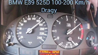 Bmw E39 525D (Tuned) Acceleration 100-200 Km/h using Dragy