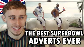 Brit Reacting to 12 Funniest Super Bowl Commercials of All Time