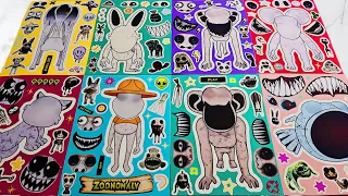 [ToyASMR] Decorate with Sticker Book Zoonomaly2 ✨ #paperdiy #asmr #zoonomaly