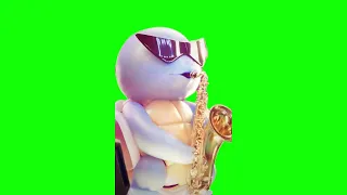Green Screen Pokemon Squirtle Saxophone Meme