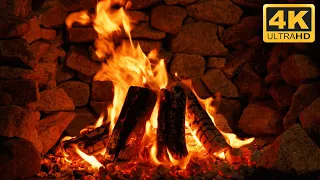 Fireplace ASMR🔥Cozy Fireplace Sounds For Sleep 💤Crackling Fire Sounds 4K