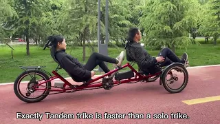 Electric 2 Person Tandem Recumbent Trike