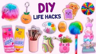 18 DIY EASY LIFE HACKS AND DIY PROJECTS - Recycle Crafts - School Supplies and more funny crafts...