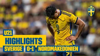 Highlights U21 | Sverige – Nordmakedonien 0-1 | Förlust i EM-kvalet