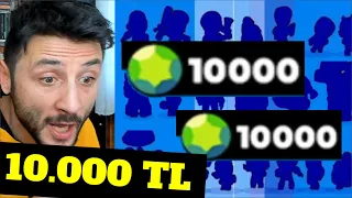20.000 TAŞ 😱 Toplam 47 KARAKTER Çıktı! (Türkiye Rekoru) 10.000 TL Brawl Stars